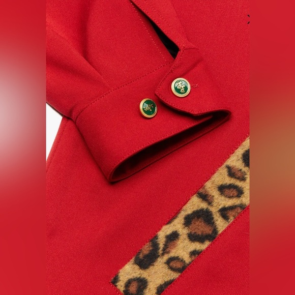 Bogey Boys mens Animal Spot  Cheetah Zip Jacket in Cheetah/Red Size Large - Picture 7 of 10